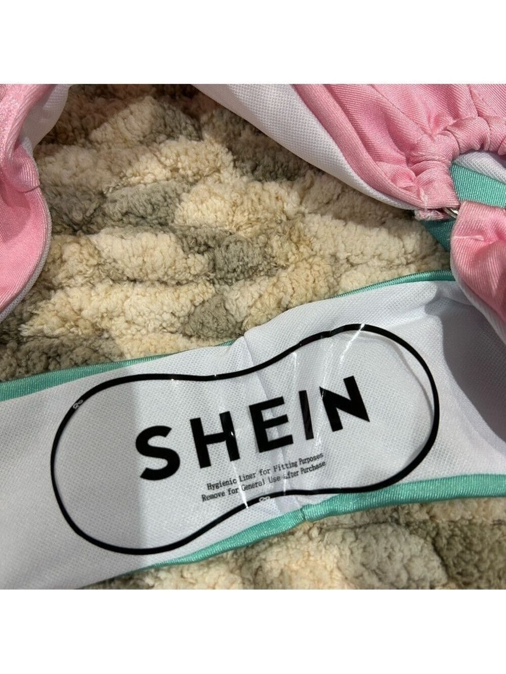 SHEIN Pink Mint Bikini Set New - Picture 3 of 5